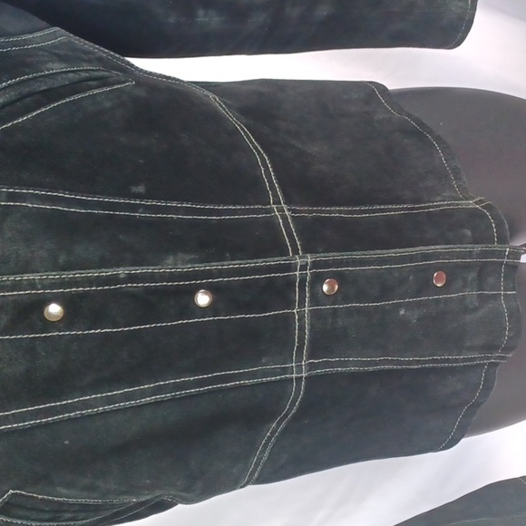 Wilsons Maxima BLACK LEATHER JACKET, cowgirl look, snap closure - Picture 3 of 8